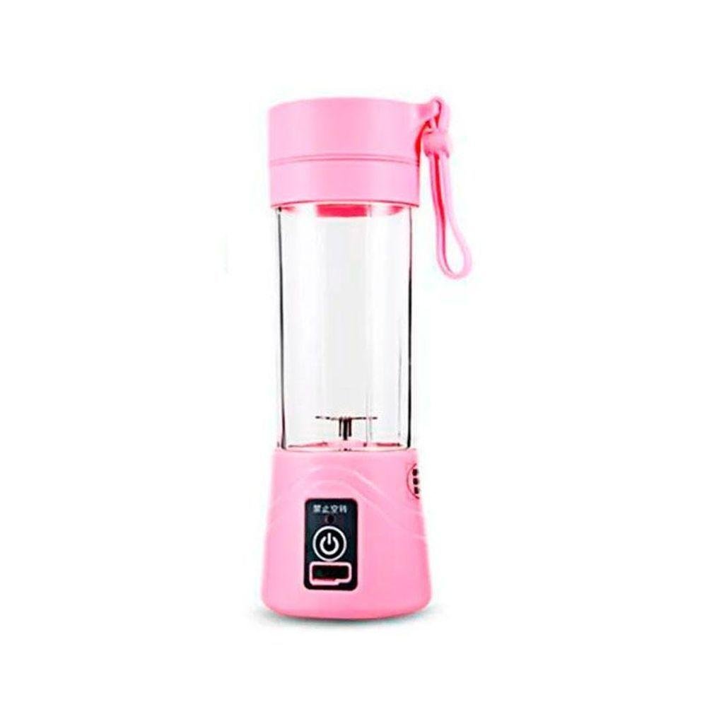 Liquidificador Portátil Recarregável Elétrica Rosa - 1