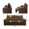 Sofá Retrátil e Reclinável 3 lugares com Molas 2,00m Lais Suede Marrom Adonai Estofado - 2