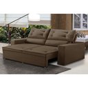 Ver imagem 1 de Sofá Retrátil e Reclinável 3 lugares com Molas 2,00m Lais Suede Marrom Adonai Estofado