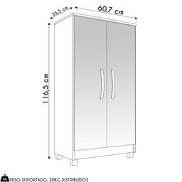 Armário Multiuso Organizador Lavanderia Olinda Carvalho Off White Incorplac - 4