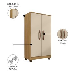 Armário Multiuso Organizador Lavanderia Olinda Carvalho Off White Incorplac - 5