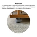 Ver mais imagens de Mesa de Centro com Ripado e Rodízios Mila Marrom