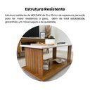 Ver imagem 5 de Mesa de Centro com Ripado e Rodízios Mila Marrom