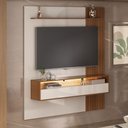 Ver imagem 1 de Painel Ripado para TV até 65 Polegadas com LED MDF 160CMX180CM Matisse Marrom