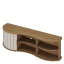 Ver imagem 2 de Rack para TV até 75 Polegadas Orgânico Ripado Com Tampo em Tamburato