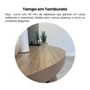 Ver imagem 4 de Rack Ripado Orgânico para TV até 75 Polegadas Tamburato 180cm Tampo Marrom
