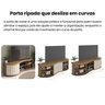 Rack para TV até 75 Polegadas, Porta reversível, Tampo em Tamburato - 7