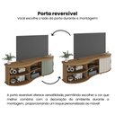 Ver mais imagens de Rack Ripado Orgânico para TV até 75 Polegadas Tamburato 180cm Tampo Marrom