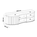 Ver imagem 3 de Rack para TV até 75 Polegadas Orgânico Ripado Com Tampo em Tamburato