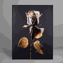 Ver imagem 1 de Quadro Decorativo Flower Rose Gold Paper Relevo