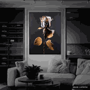 Ver imagem 3 de Quadro Decorativo Flower Rose Gold Paper Relevo