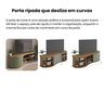 Rack para TV até 75 Polegadas Orgânico Ripado Com Tampo em Tamburato - 10