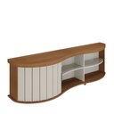 Ver imagem 3 de Rack para TV até 75 Polegadas Orgânico Ripado Com Tampo em Tamburato