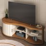 Rack para TV até 75 Polegadas Orgânico Ripado Com Tampo em Tamburato - 17