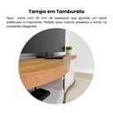 Ver imagem 5 de Rack Ripado Orgânico para TV até 75 Polegadas Tamburato 180cm Tampo Marrom