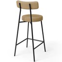 Ver imagem 7 de Kit 02 Banquetas Baixa para Cozinha Sala de Jantar Bancada Milão L02 Linho Bege Escuro - lyam