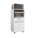 Ver imagem 3 de Balcão Multiuso para Forno e Microondas 60cm 2 Portas 1 Gaveta Duetto Branco