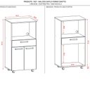 Ver imagem 4 de Balcão Multiuso para Forno e Microondas 60cm 2 Portas 1 Gaveta Duetto Branco