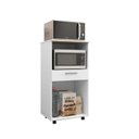 Ver imagem 2 de Balcão Multiuso para Forno e Microondas 60cm 2 Portas 1 Gaveta Duetto Branco