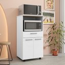 Ver imagem 1 de Balcão Multiuso para Forno e Microondas 60cm 2 Portas 1 Gaveta Duetto Branco