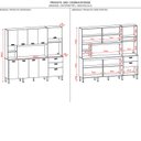 Ver imagem 4 de Armário para Cozinha 10 Portas 2 Gavetas Balcão com Tampo Intense Preto/Freijó/Nero
