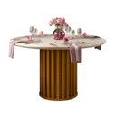 Ver imagem 1 de Mesa Viena Redonda 136cmx136cm Freijo Off White Dj Moveis