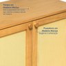 Kit Buffet 2 Portas 3 Gavetas Rattan e Cristaleira Porta Rattan Magna CabeCasa MadeiraOriginals - 11