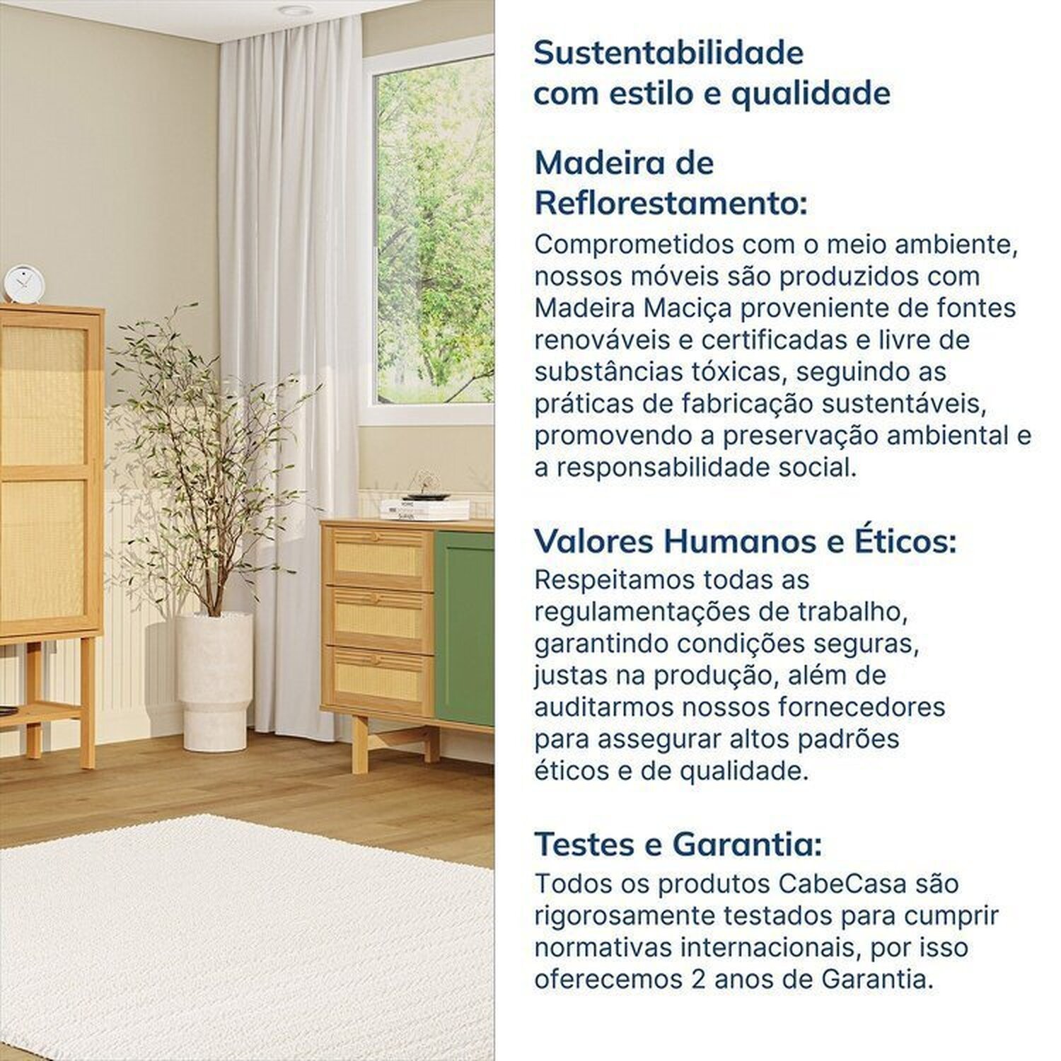 Kit Buffet 2 Portas Laca 3 Gavetas Rattan com Cristaleira Porta Rattan Magna Cabecasa Madeiramadeira - 12