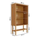 Ver imagem 3 de Kit Buffet 2 Portas Laca 3 Gavetas Rattan e Cristaleira Porta Rattan Magna CabeCasa MadeiraOriginals