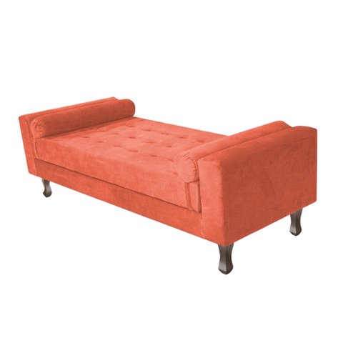 Recamier Baú Félix Solteiro 160 cm Suede - ADJ Decor - Terracota