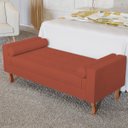 Ver imagem 2 de Recamier Baú Félix Solteiro 160 cm Suede - ADJ Decor - Terracota