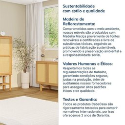 Kit Balcão 4 Portas Rattan com Cristaleira Porta Rattan Magna CabeCasa MadeiraMadeira - 11