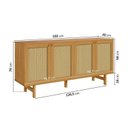 Ver imagem 5 de Kit Balcão 4 Portas Rattan com Cristaleira Porta Rattan Magna CabeCasa MadeiraOriginals