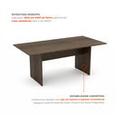 Ver imagem 4 de Mesa de Escritório para Reunião 6 Lugares 180x90cm Studio Nogueira Lamina Marrom