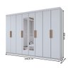 Guarda-roupa Casal Aurora Radiante 8 Portas 4 Gavetas com Espelho - Panorama Móveis - 4