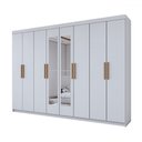 Ver imagem 3 de Guarda-roupa Casal Aurora Radiante 8 Portas 4 Gavetas com Espelho - Panorama Móveis