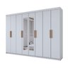 Guarda-roupa Casal Aurora Radiante 8 Portas 4 Gavetas com Espelho - Panorama Móveis - 3