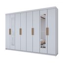 Ver imagem 7 de Guarda-roupa Casal Aurora Radiante 8 Portas 4 Gavetas com Espelho - Panorama Móveis