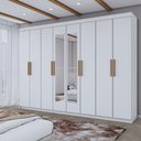 Ver imagem 1 de Guarda-roupa Casal Aurora Radiante 8 Portas 4 Gavetas com Espelho - Panorama Móveis