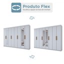 Ver imagem 6 de Guarda-roupa Casal Aurora Radiante 8 Portas 4 Gavetas com Espelho - Panorama Móveis