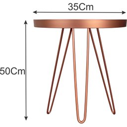 Conjunto Mesa Lateral Cobre em Ferro com Tampo em Vidro - 6