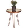 Conjunto Mesa Lateral Cobre em Ferro com Tampo em Vidro - 3