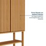Ki Buffet 2 Portas 3 Gavetas Rattan com Cristaleira Porta Ripada Magna CabeCasa MadeiraOriginals - 7