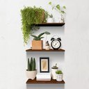Ver imagem 2 de Kit 3 Prateleiras Cor Madeira Mdf 30x15 Suporte Invisível Arte na Arte Prateleira Suporte invisível