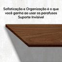 Ver mais imagens de Kit 3 Prateleiras Cor Madeira Mdf 30x15 Suporte Invisível Arte na Arte Prateleira Suporte invisível