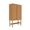 Kit Buffet 2 Portas Laca 3 Gavetas Rattan com Cristaleira Porta Ripada Magna CabeCasa MadeiraMadeira - 13