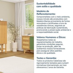 Kit Buffet 2 Portas Laca 3 Gavetas Rattan com Cristaleira Porta Ripada Magna CabeCasa MadeiraMadeira - 12