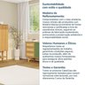 Kit Buffet 2 Portas Laca 3 Gavetas Rattan com Cristaleira Porta Ripada Magna CabeCasa MadeiraMadeira - 12