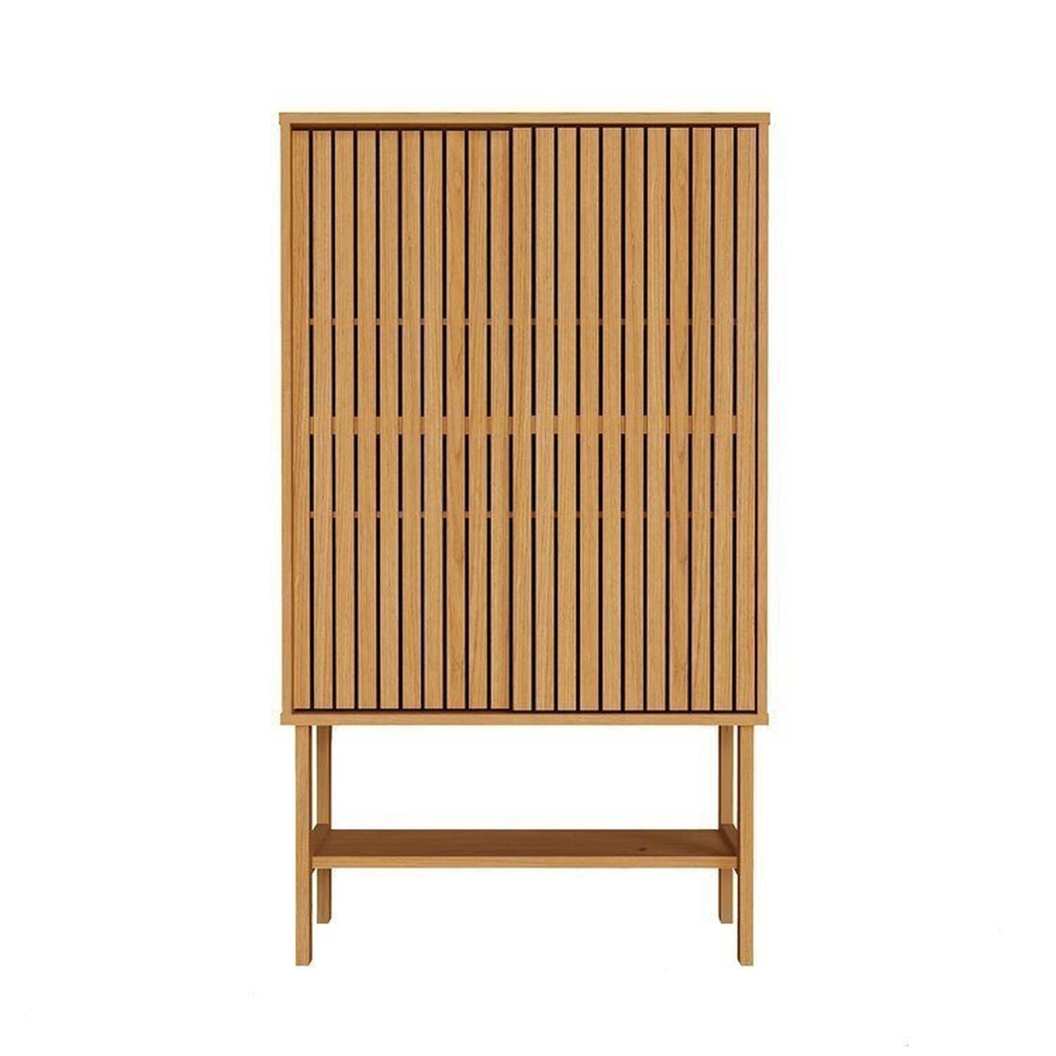 Kit Buffet 2 Portas Laca 3 Gavetas Rattan com Cristaleira Porta Ripada Magna Cabecasa Madeiramadeira - 14