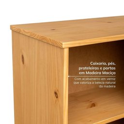 Kit Balcão 4 Portas Rattan com Cristaleira Porta Ripada Magna Cabecasa Madeiramadeira - 5